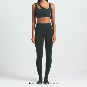 Skims Nike footsie leggings teal